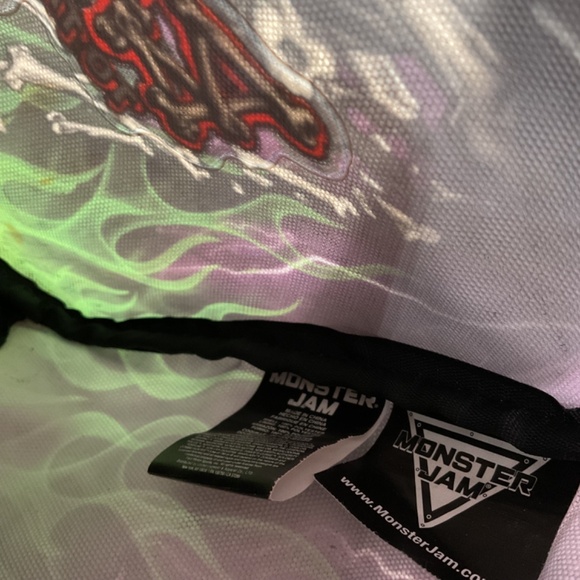 Monster Jam GraveDigger Grimm Reaper Bag Retro Duffel Bad to the Bone Truck - Picture 7 of 7